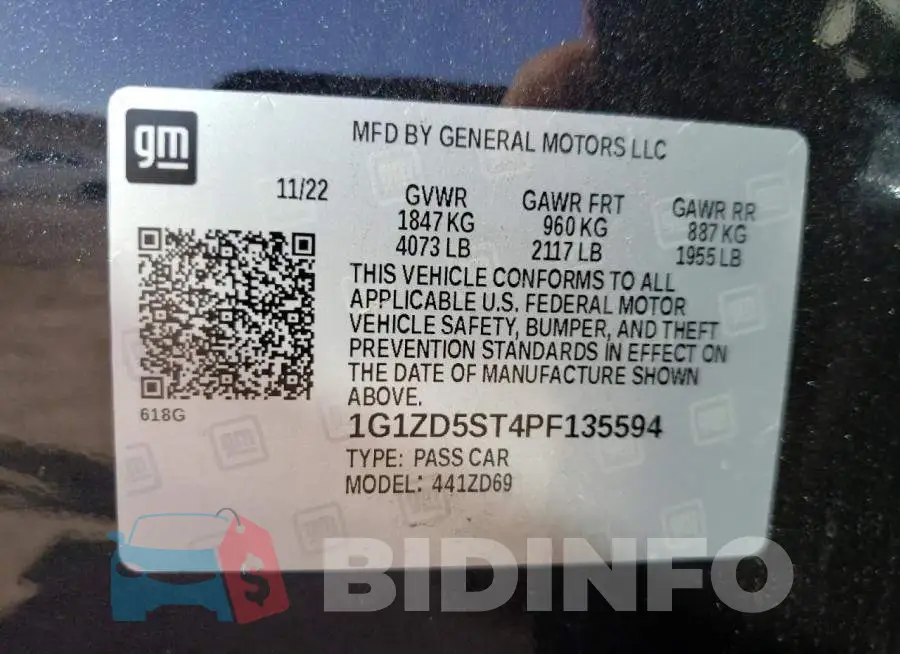 1G1ZD5ST4PF135594 Photo# 13