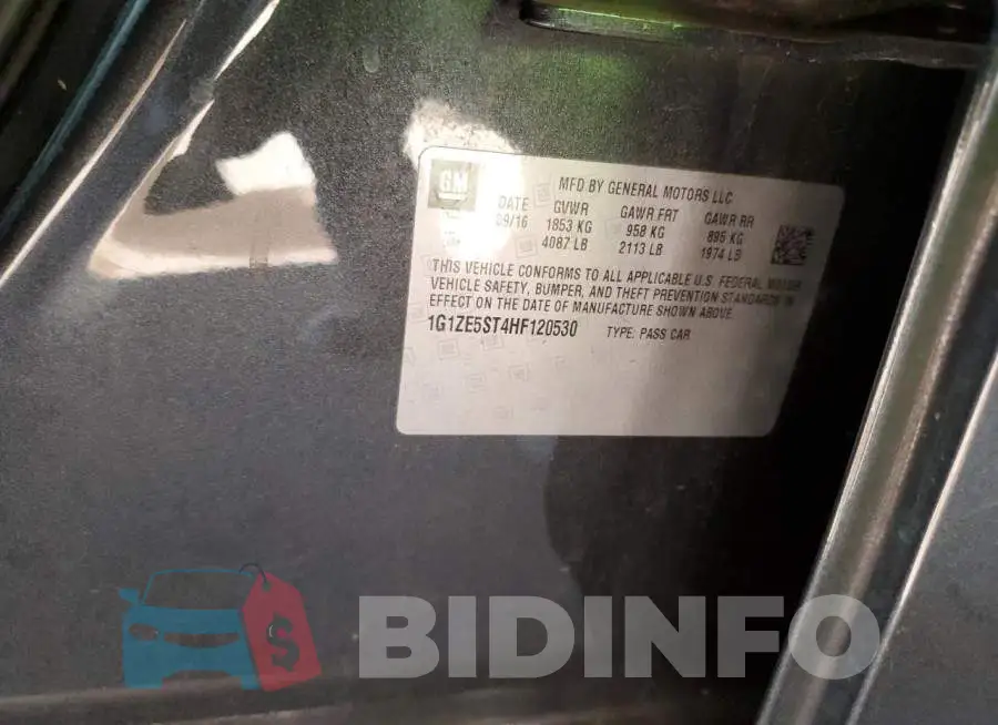 1G1ZE5ST4HF120530 Photo# 12