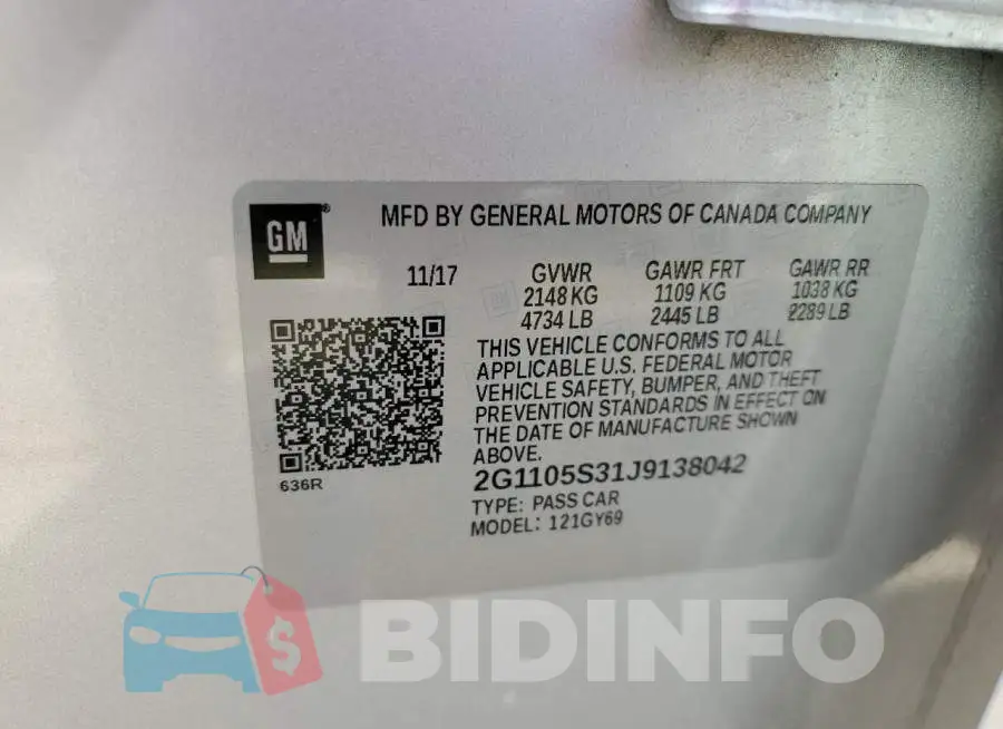 2G1105S31J9138042 Photo# 12