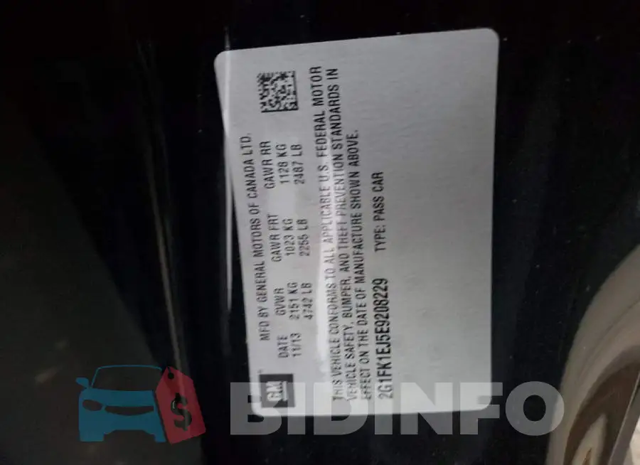 2G1FK1EJ5E9208229 Photo# 12