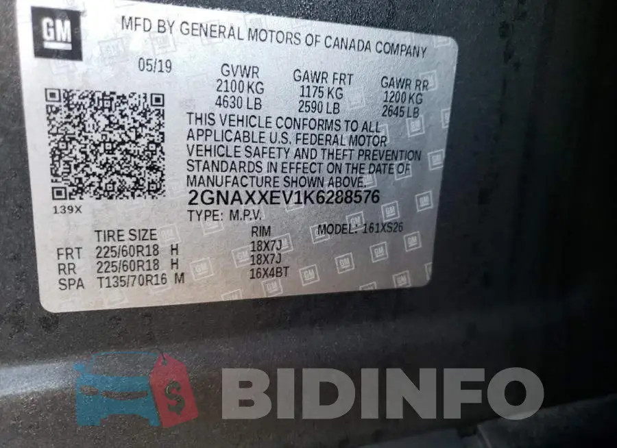 2GNAXXEV1K6288576 Photo# 13