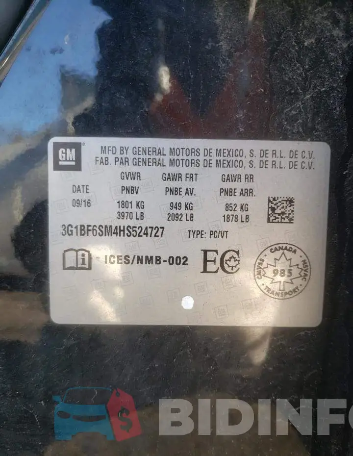 3G1BF6SM4HS524727 Photo# 12