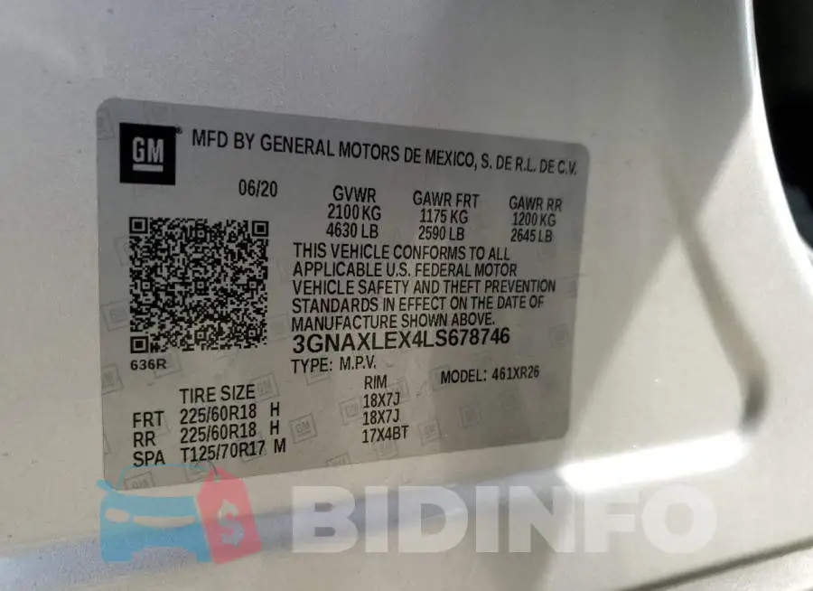 3GNAXLEX4LS678746 Photo# 13