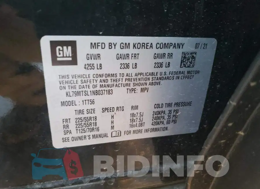 KL79MTSL1NB037183 Photo# 12
