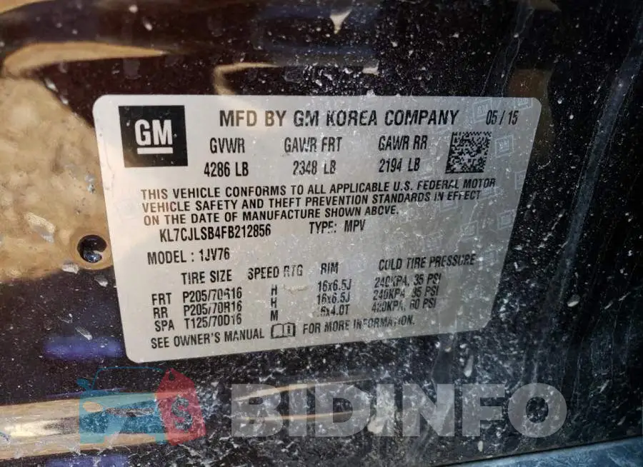 KL7CJLSB4FB212856 Photo# 13