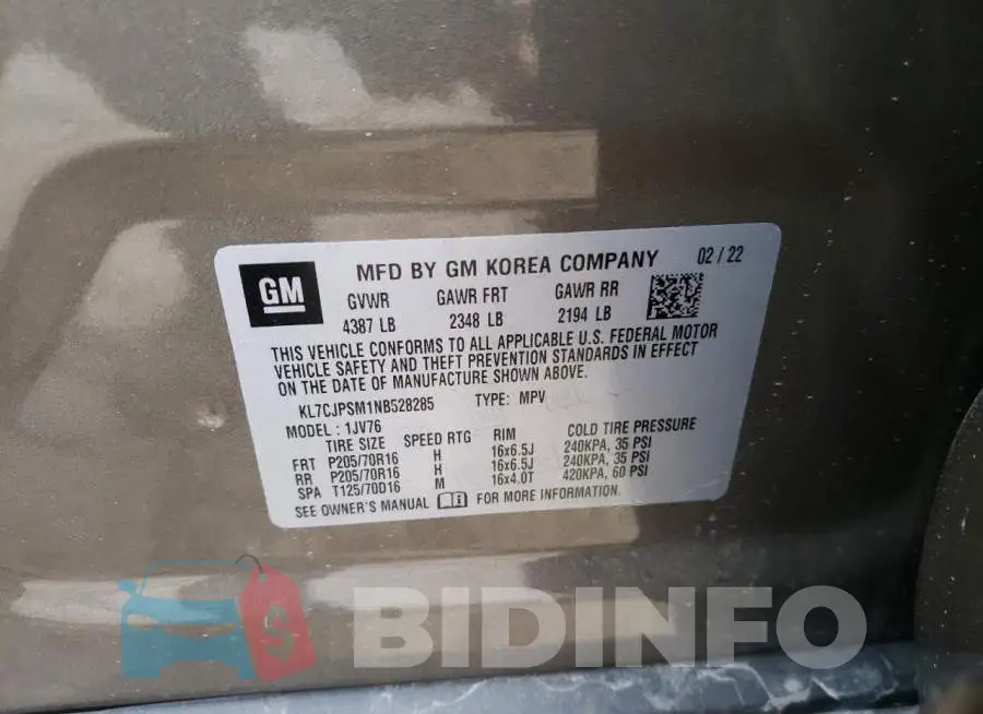 KL7CJPSM1NB528285 Photo# 13