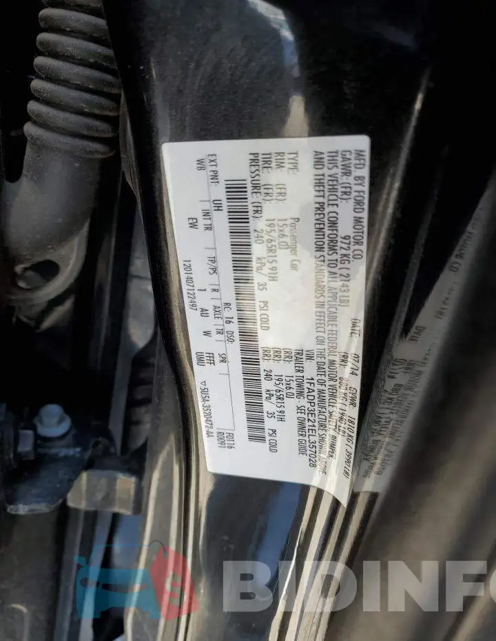 1FADP3E21EL357028 Photo# 12