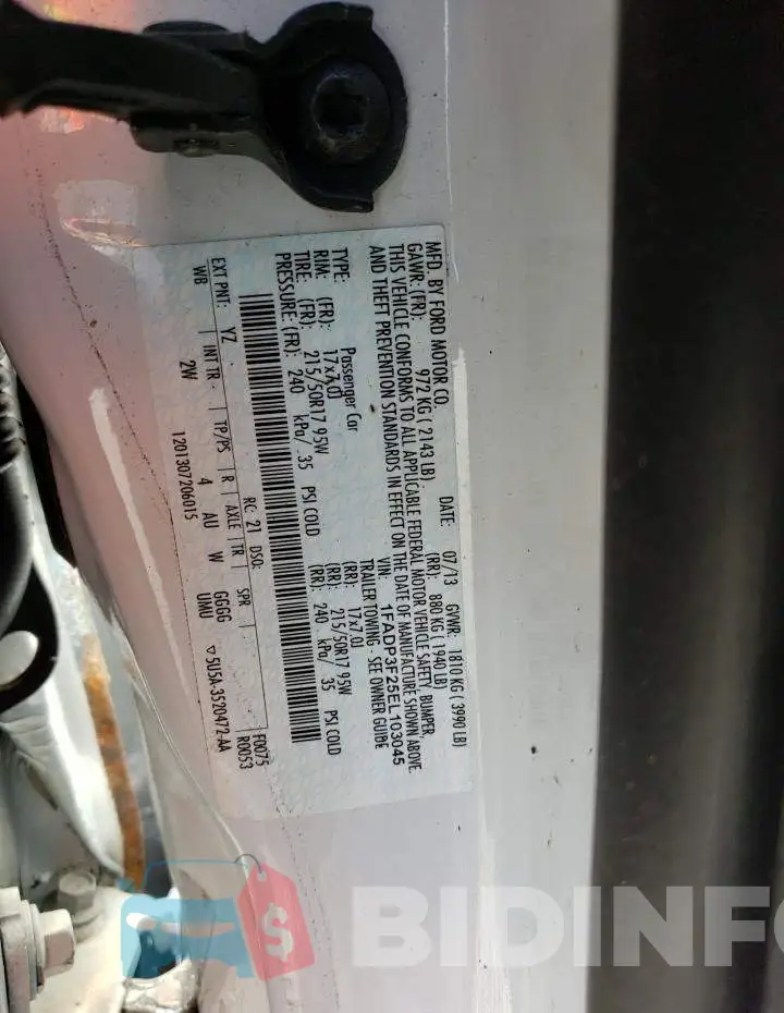 1FADP3F25EL103045 Photo# 13