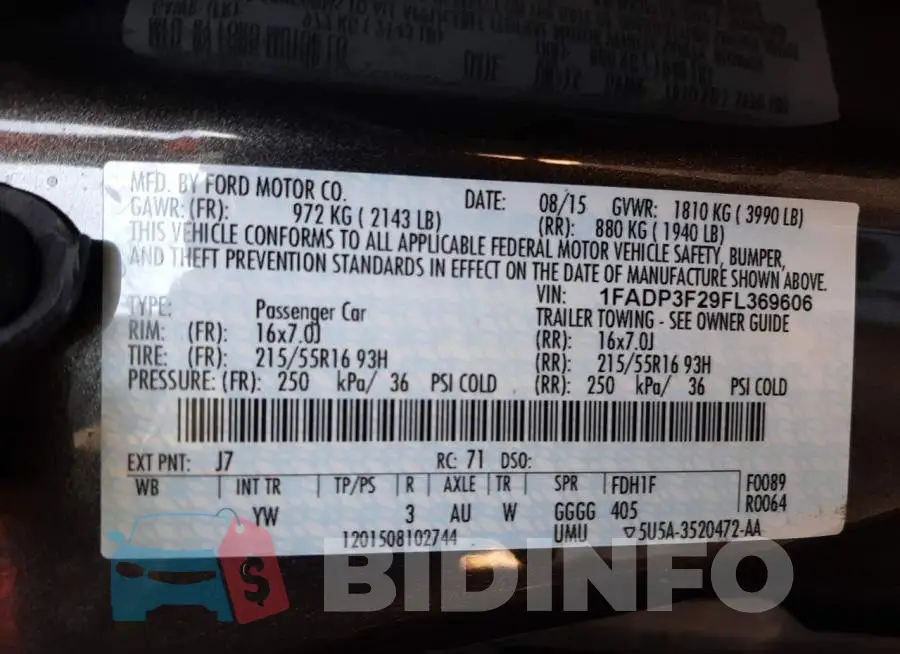 1FADP3F29FL369606 Photo# 12