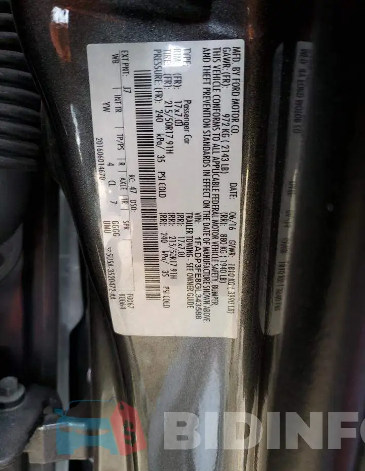 1FADP3FE8GL343588 Photo# 12