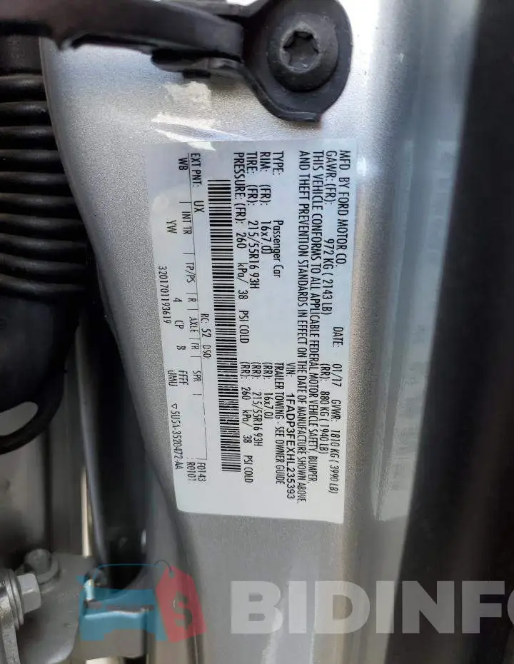1FADP3FEXHL235393 Photo# 13