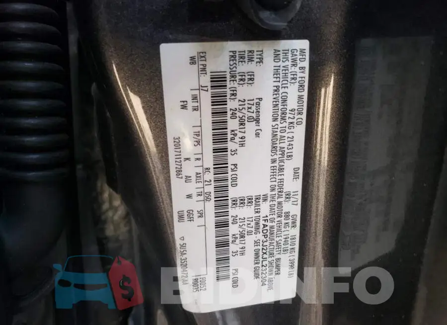 1FADP3J2XJL232304 Photo# 10