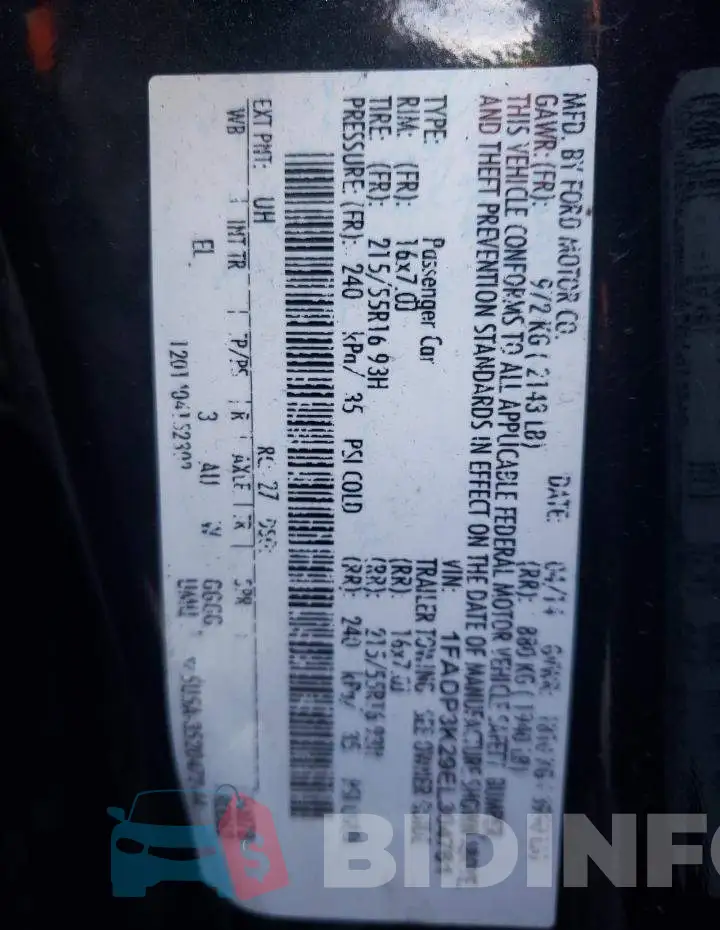 1FADP3K29EL304761 Photo# 12