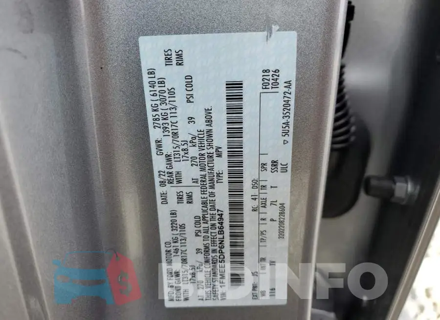 1FMEE5DP6NLB64947 Photo# 13