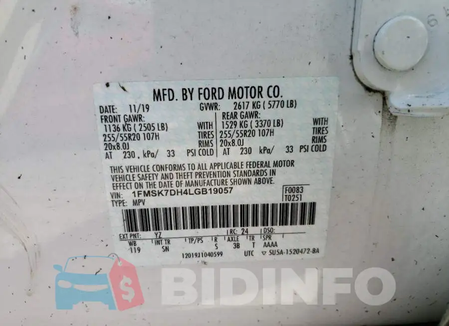 1FMSK7DH4LGB19057 Photo# 10