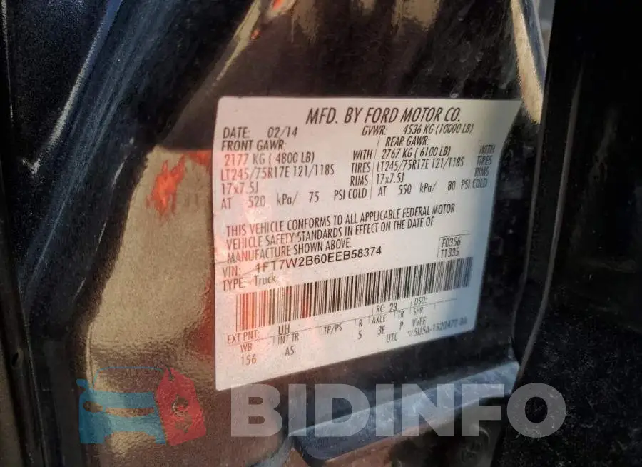 1FT7W2B60EEB58374 Photo# 12
