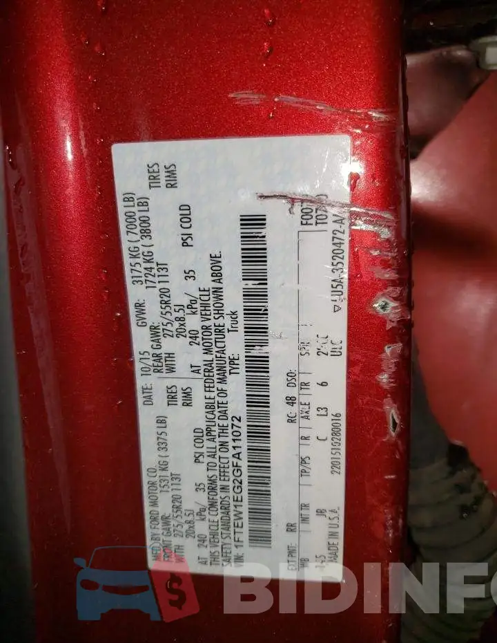 1FTEW1EG2GFA11072 Photo# 12