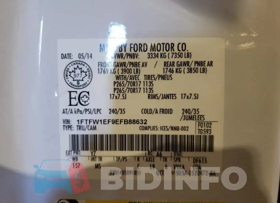 1FTFW1EF9EFB88632 Photo# 12
