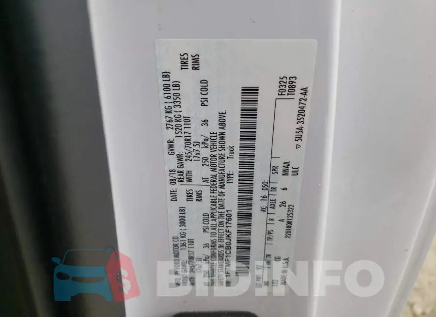 1FTMF1CB0JKF17601 Photo# 12
