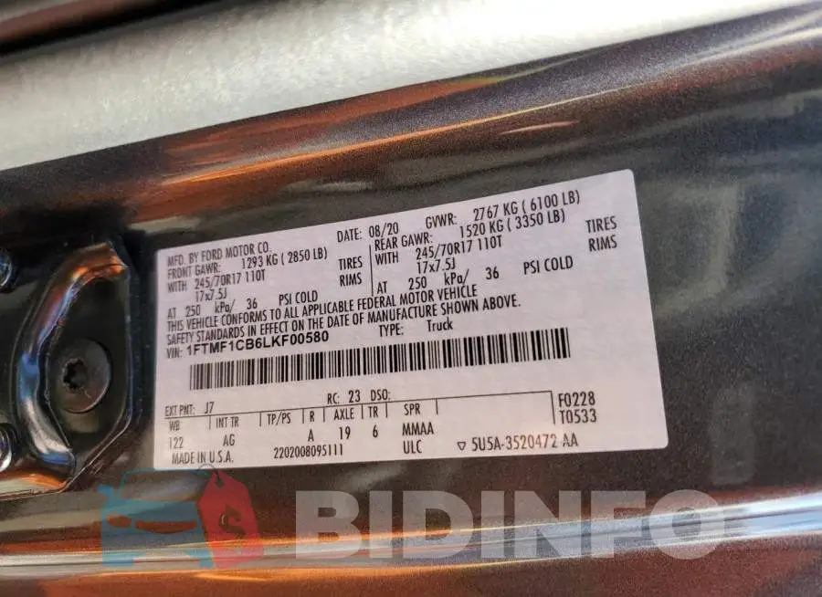 1FTMF1CB6LKF00580 Photo# 12