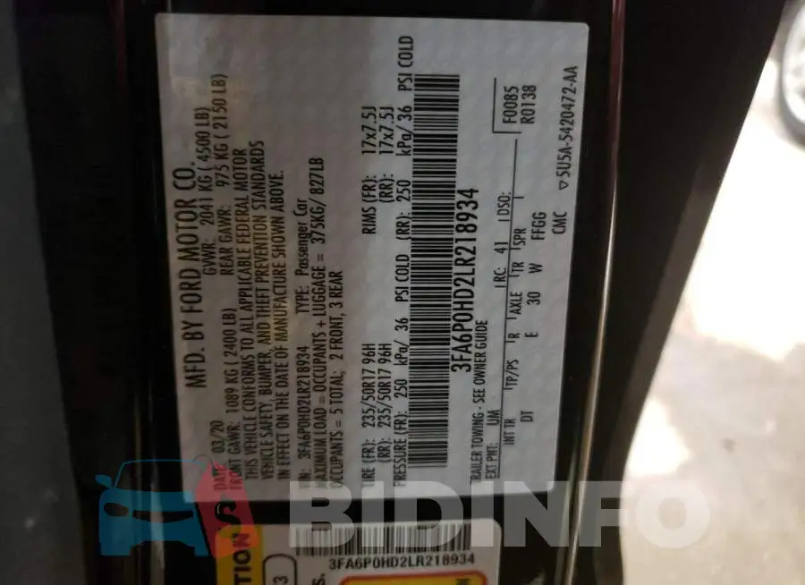 3FA6P0HD2LR218934 Photo# 12
