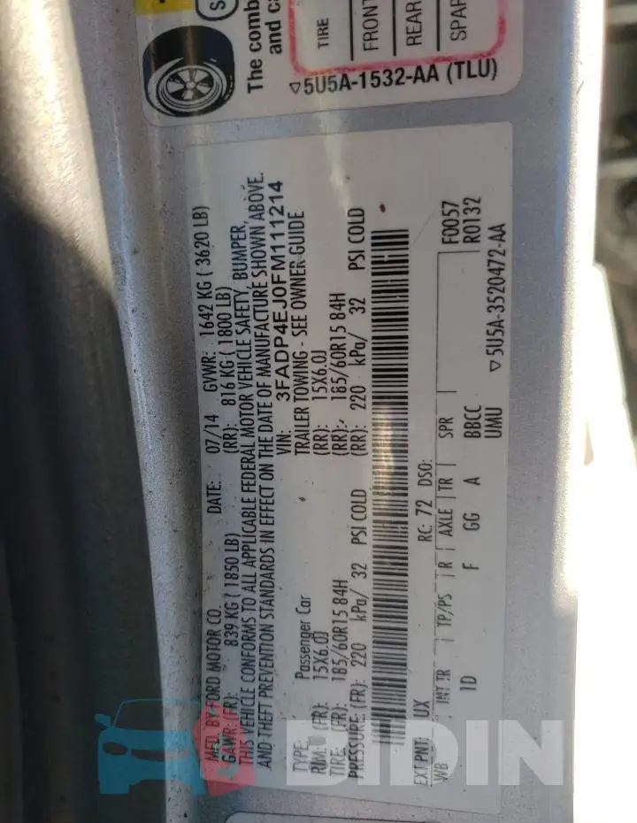 3FADP4EJ0FM111214 Photo# 12