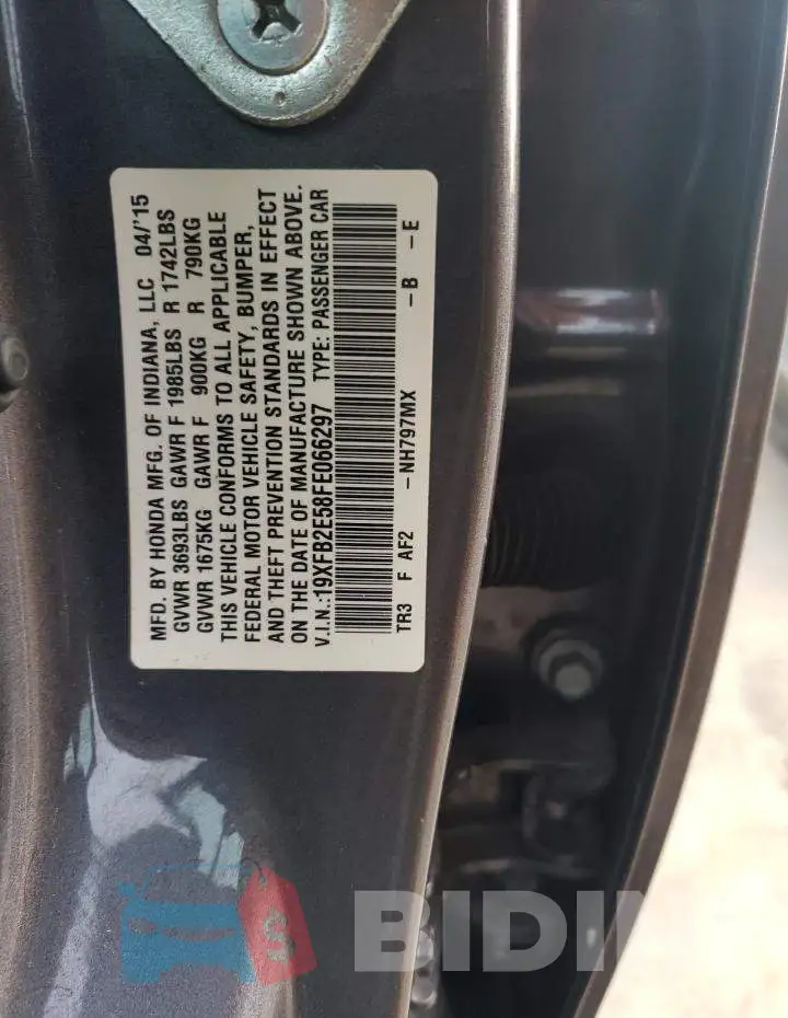 19XFB2E58FE066297 Photo# 13