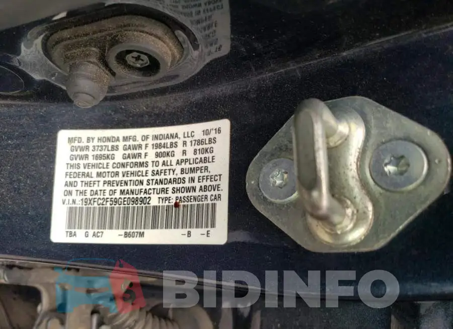 19XFC2F59GE098902 Photo# 12