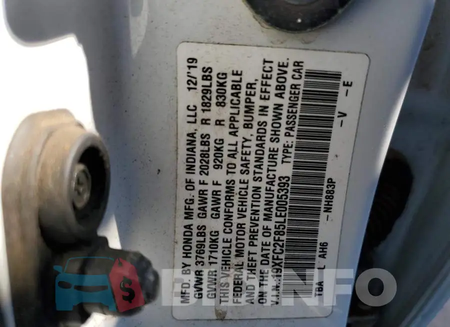 19XFC2F85LE005393 Photo# 10