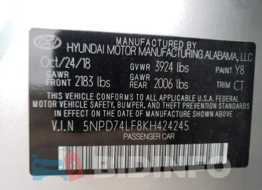 5NPD74LF8KH424245 Photo# 12