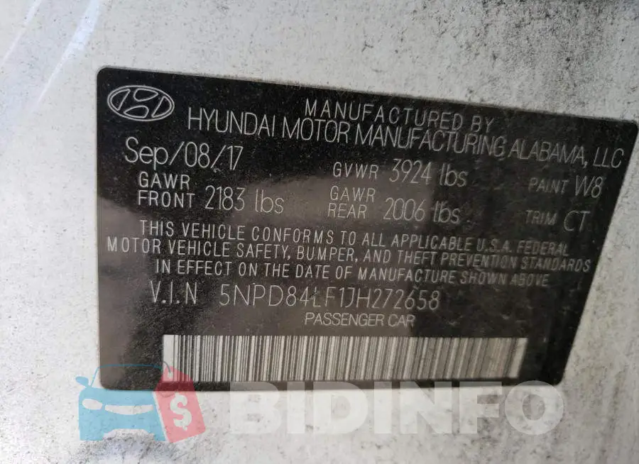 5NPD84LF1JH272658 Photo# 12