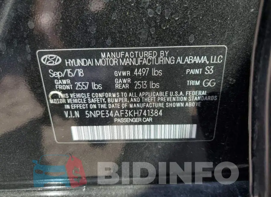 5NPE34AF3KH741384 Photo# 12