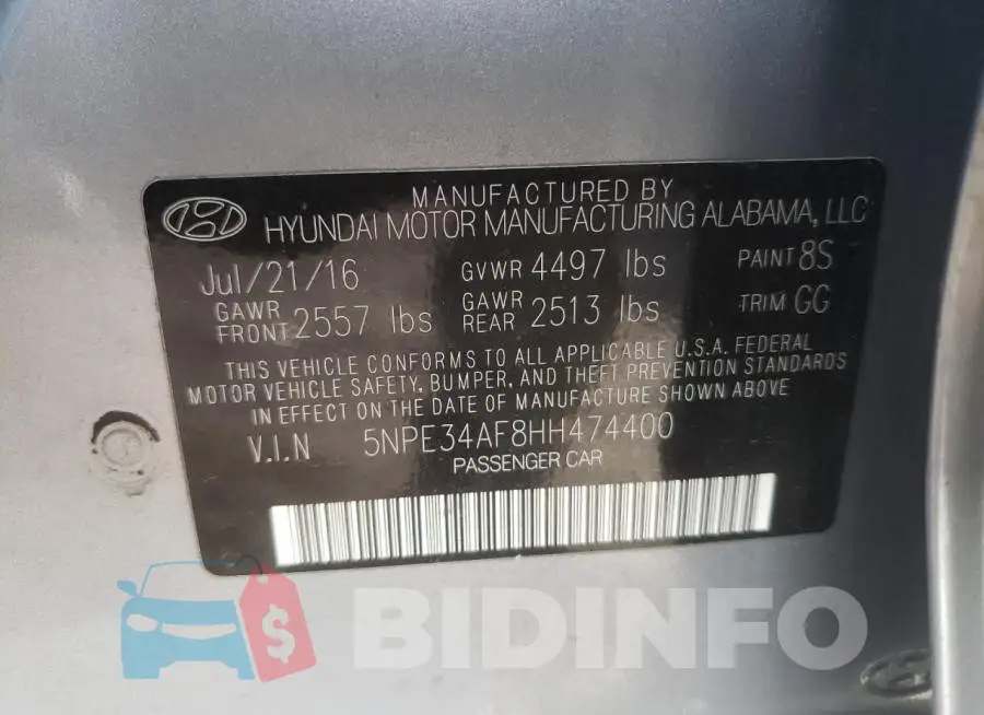 5NPE34AF8HH474400 Photo# 10