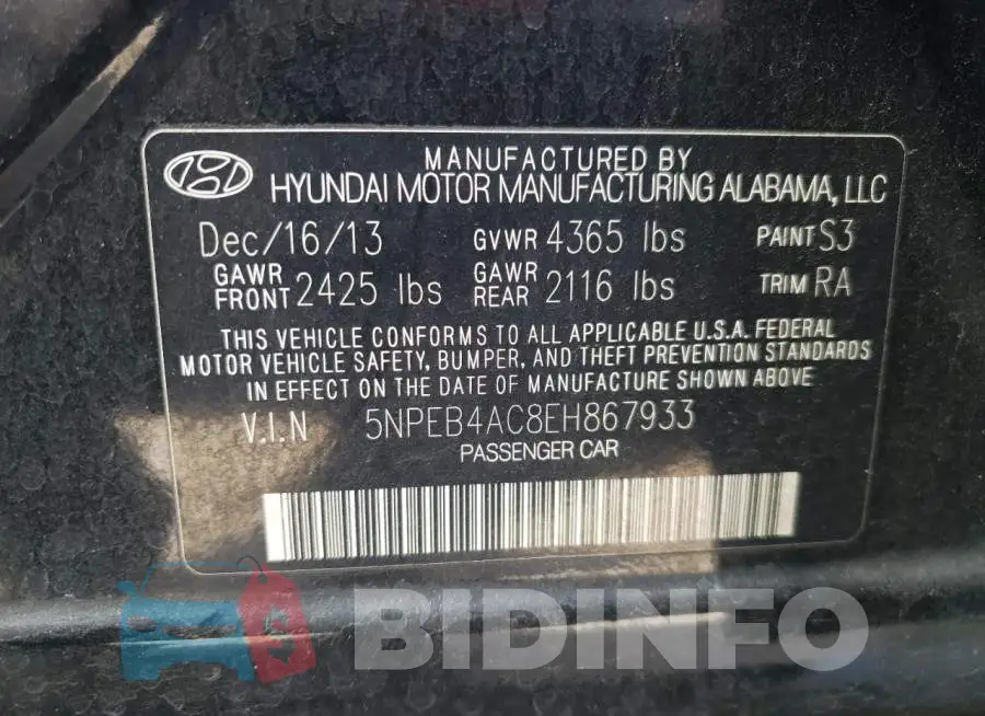 5NPEB4AC8EH867933 Photo# 12