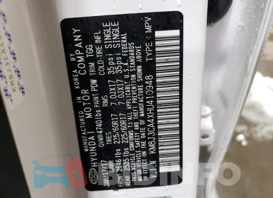 KM8J3CA4XHU410948 Photo# 13