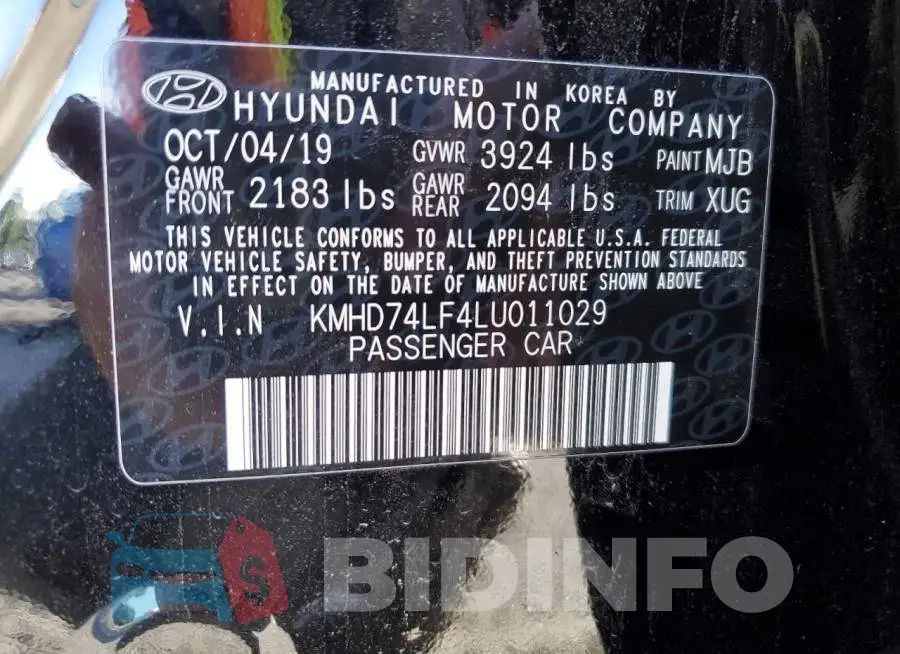 KMHD74LF4LU011029 Photo# 12