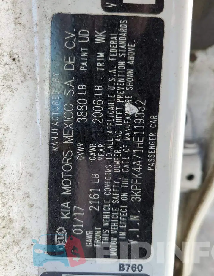 3KPFK4A71HE119332 Photo# 13