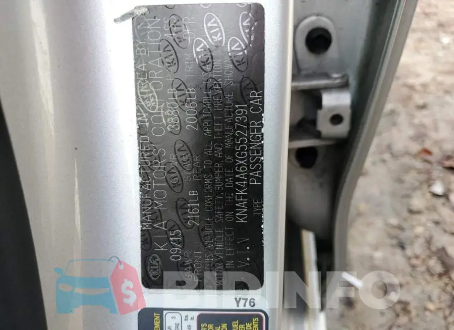 KNAFK4A6XG5527391 Photo# 12
