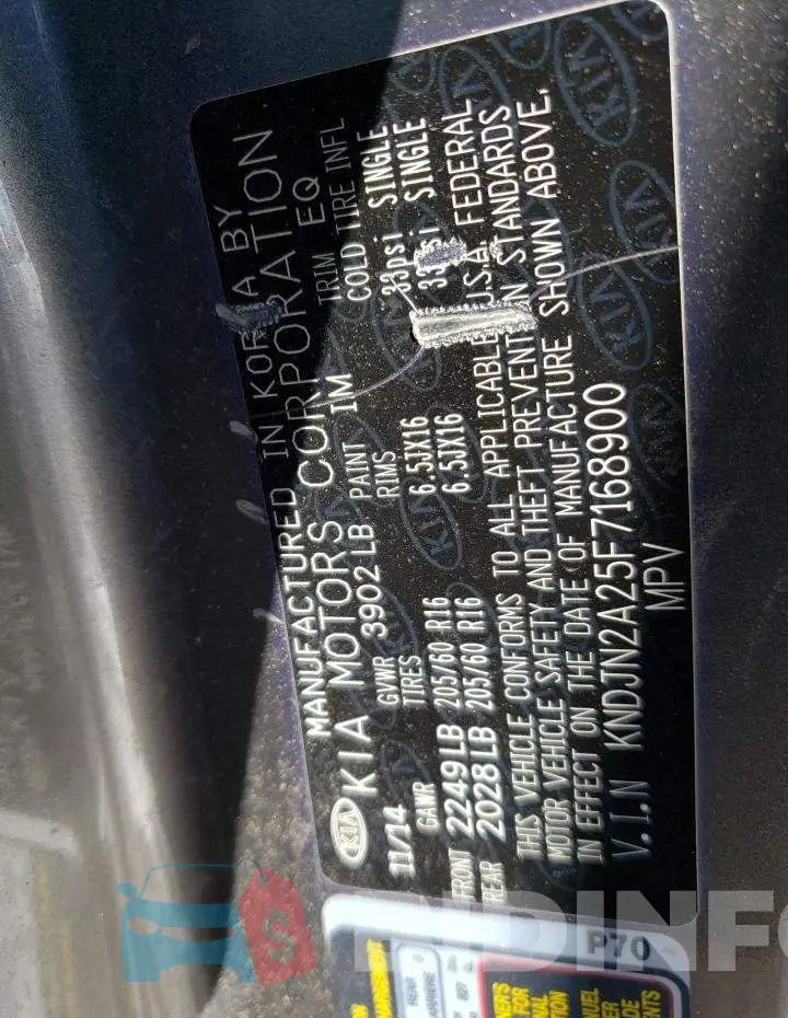 KNDJN2A25F7168900 Photo# 12