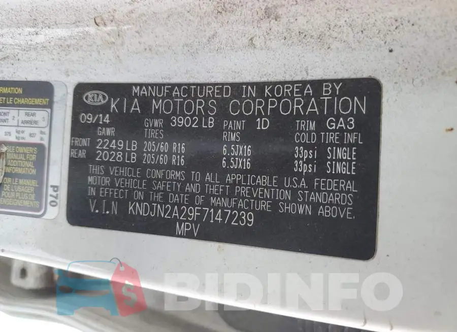 KNDJN2A29F7147239 Photo# 13