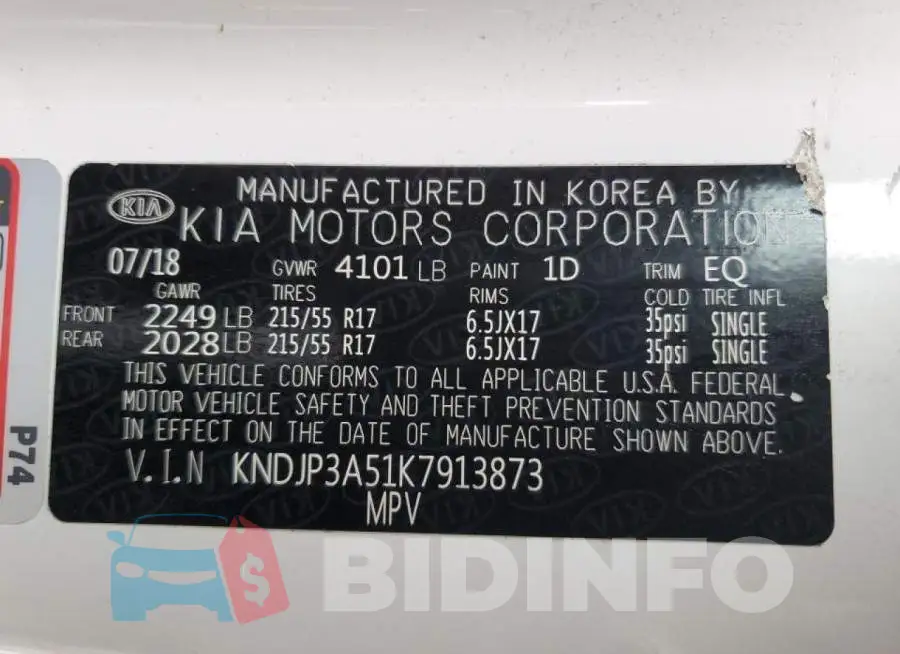 KNDJP3A51K7913873 Photo# 12