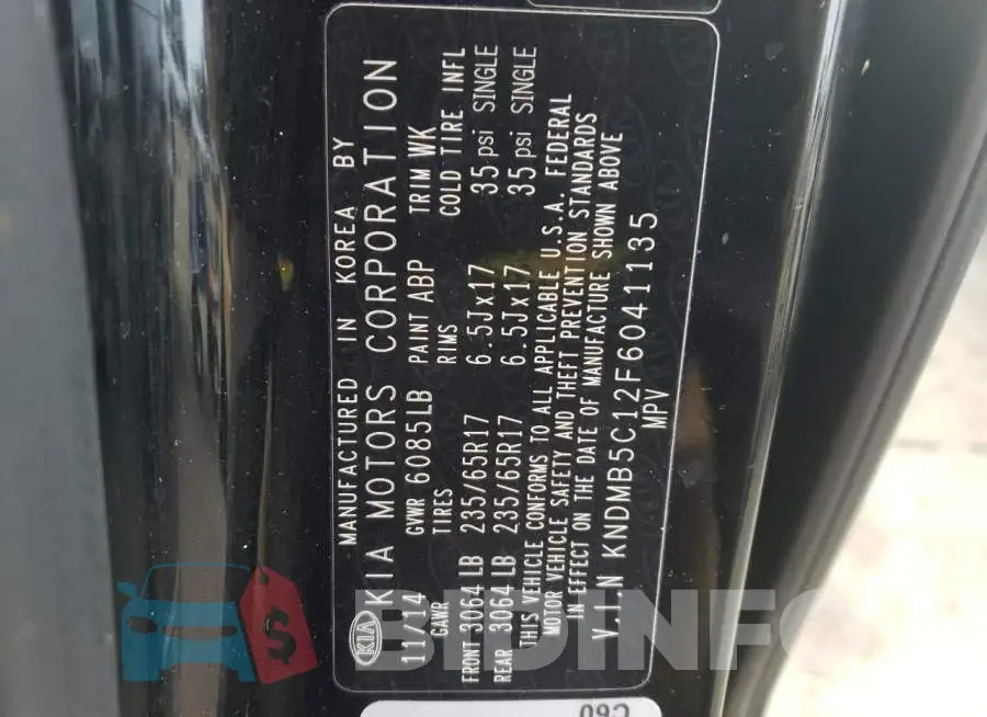 KNDMB5C12F6041135 Photo# 13