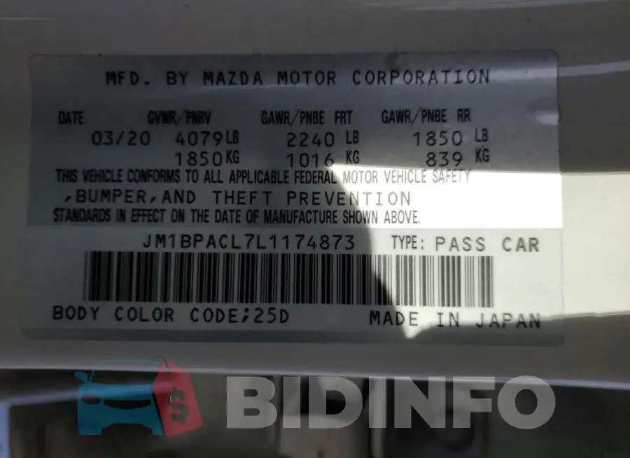 JM1BPACL7L1174873 Photo# 12
