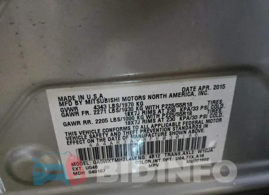 4A4AR3AW8FE030186 Photo# 13