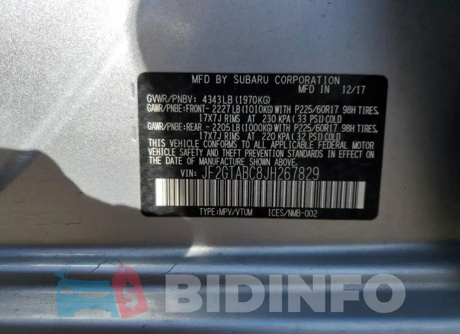 JF2GTABC8JH267829 Photo# 12