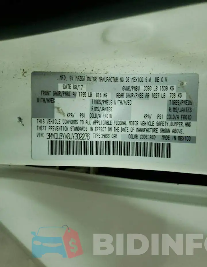 3MYDLBYV8JY302276 Photo# 12