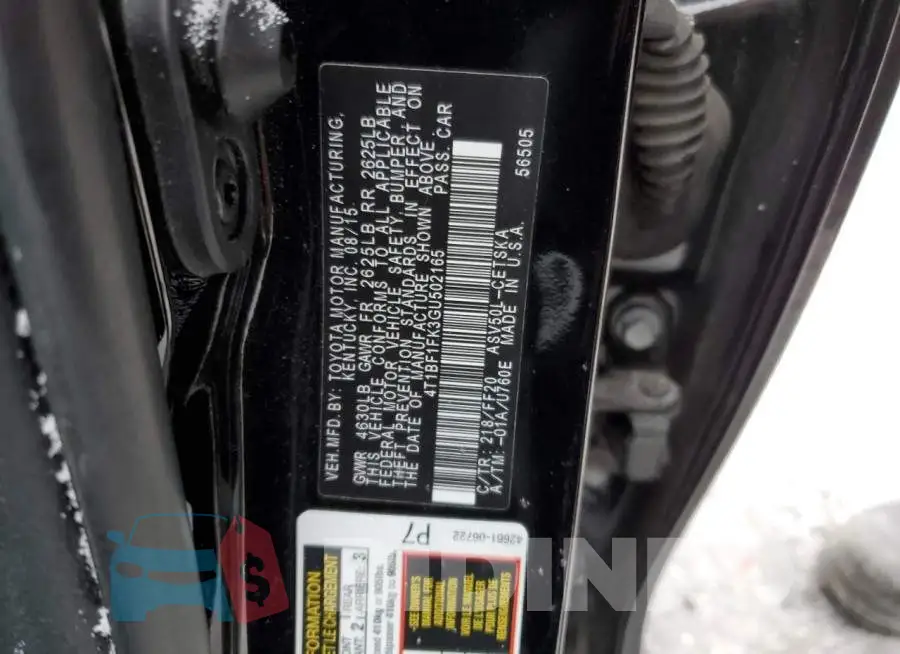 4T1BF1FK3GU502165 Photo# 12