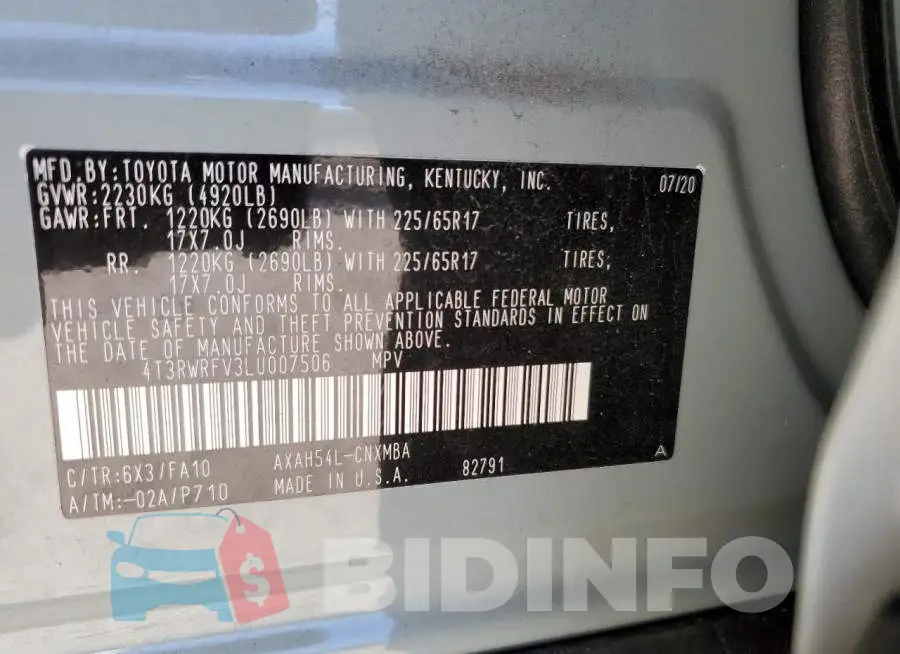 4T3RWRFV3LU007506 Photo# 12