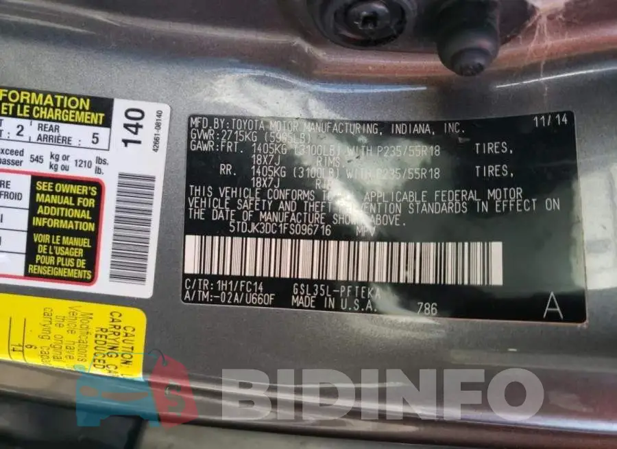 5TDJK3DC1FS096716 Photo# 13