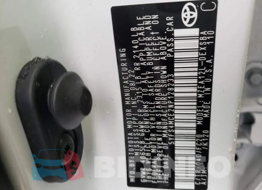5YFS4MCE2NP128233 Photo# 12